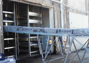 Carrello con prolunga per carico blocchi